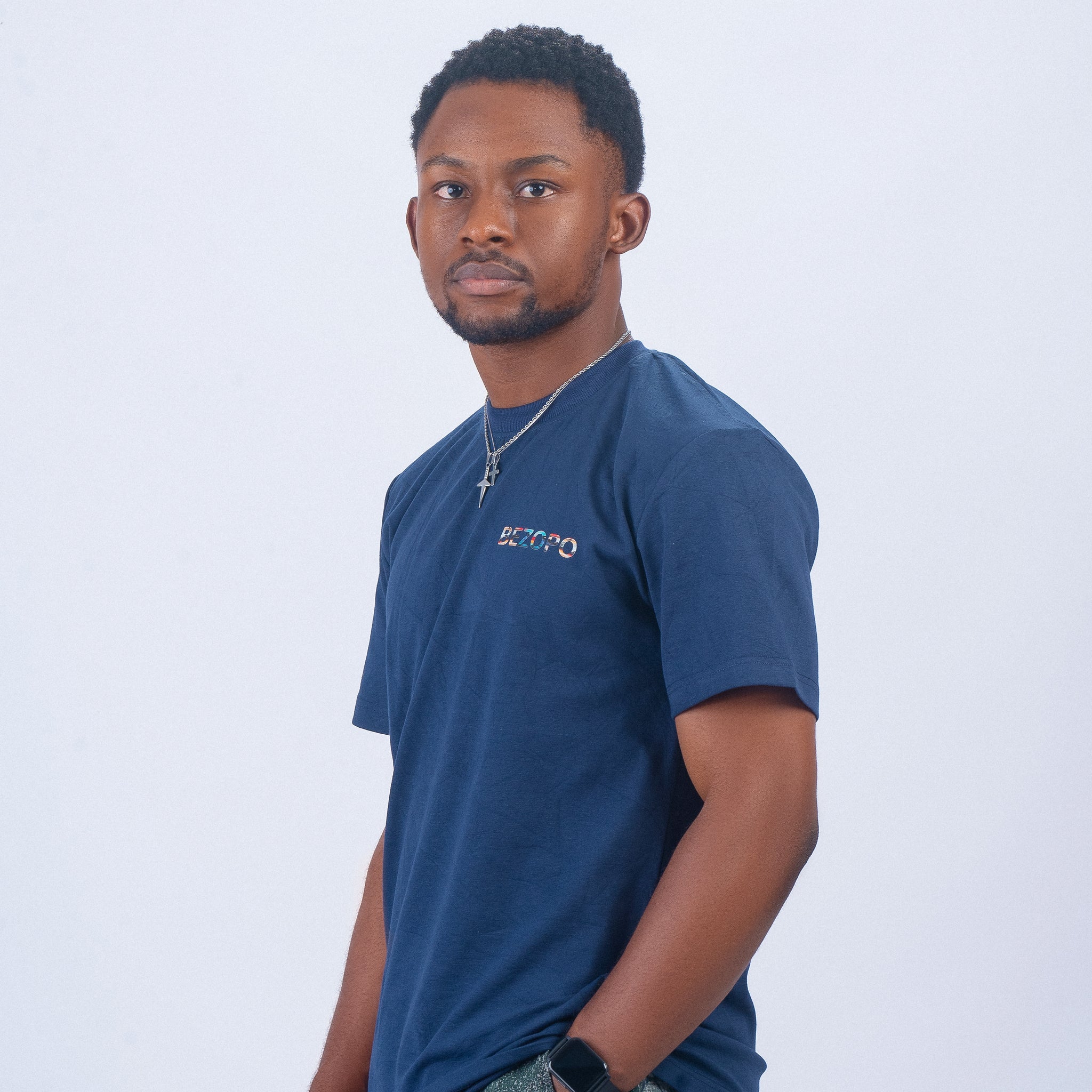 Bezopo Short Sleeve Tee - Navy Blue