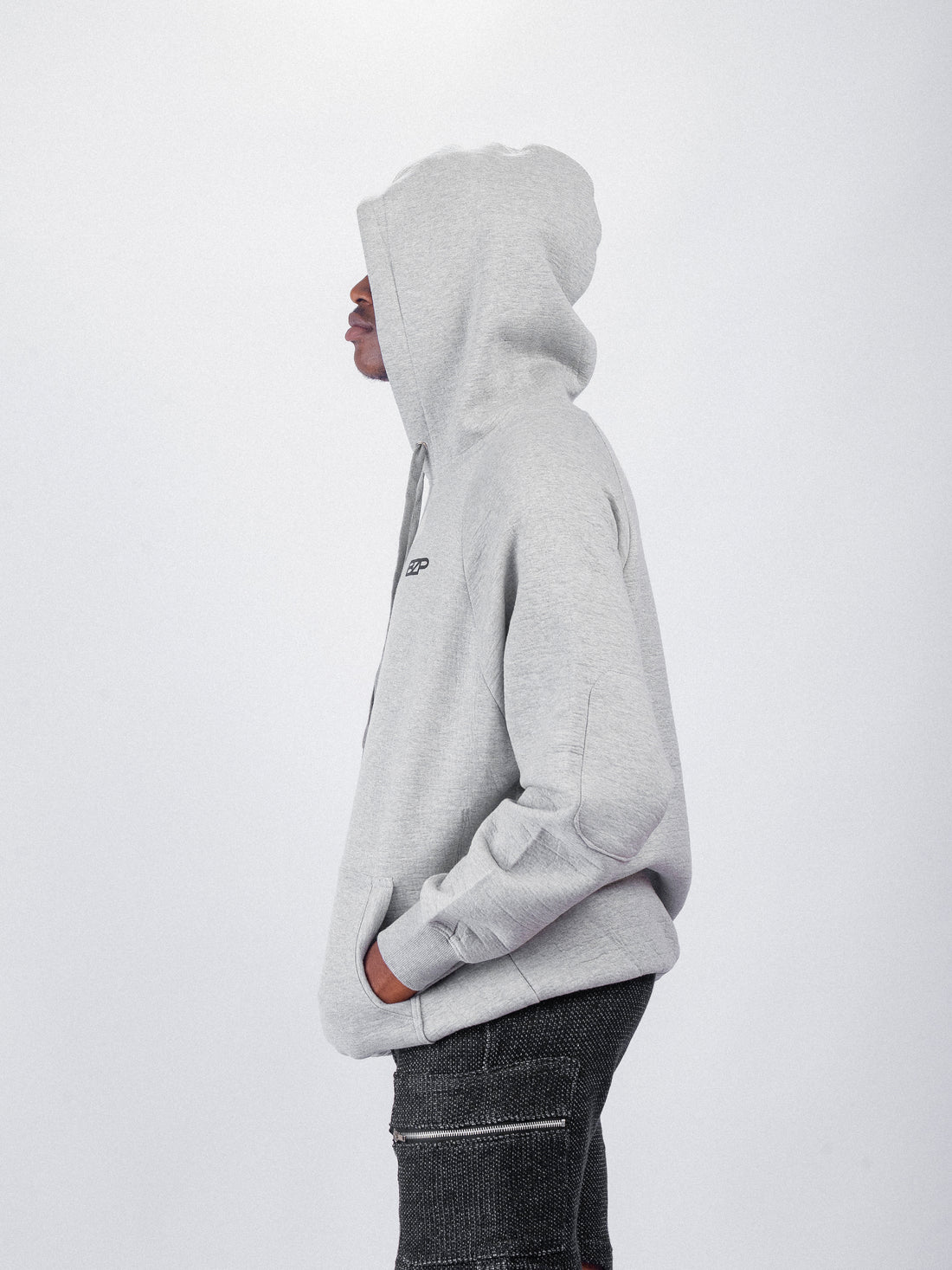 Grey Wrangler Hand Padded Bezopo Hoodie