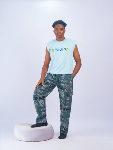 Bezopo Skyline Muscle Tee - Mint Green